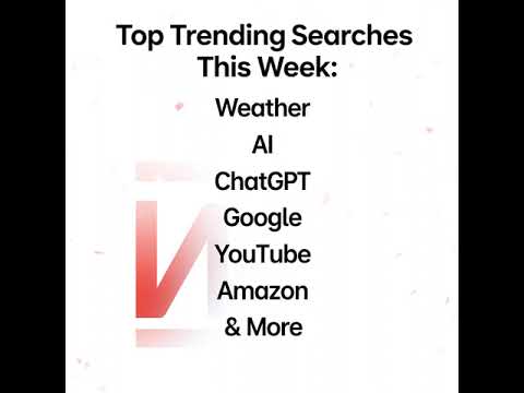 YouTube post: Top Trending Searches This Week: AI, Weather & More. Explore this week’s top tre