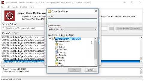 Opera Mail to PST conversion by example of using Opera Mail to Outlook Transfer software