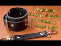 Free PDF. Handmade leather handcuffs for role play. Fast and simple tutorial