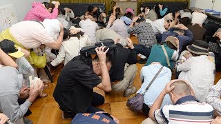 西宮で弾道ミサイルを想定した住民避難訓練