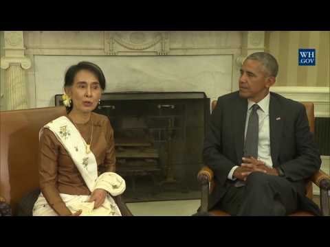 Video: Obama Trifft Myanmars Aung San Suu Kyi Zu Hause, Wo Sie Festgenommen Wurde