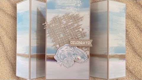 Flying Seagull (or Finch) Fun Fold Card featuring the By the Bay DSP