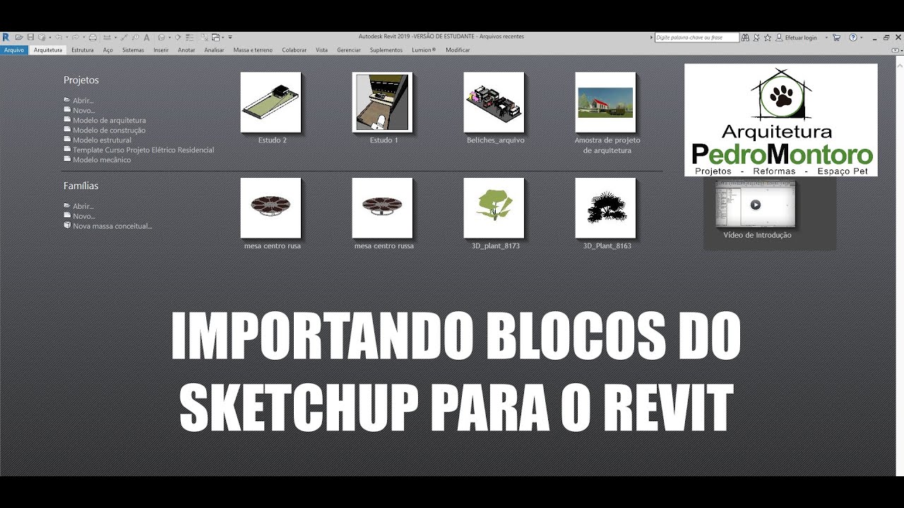 Como Importar Blocos do Sketchup para o Revit - YouTube