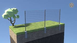 2D panel fence installation