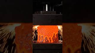 Hot Metal Crush Under Hydraulic Press 🔥 So Satisfying!