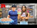 Only eating frozen food for 24 hours   vlog  yash and hass