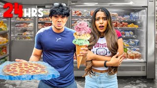 ONLY Eating FROZEN FOOD FOR 24 Hours 🥶🍕 සිංහල vlog | Yash and Hass