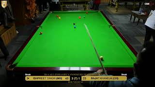 ISHPREET SINGH (MH) vs RAJAT KHANEJA (CH) - BSA All India Open Snooker Championship 2023