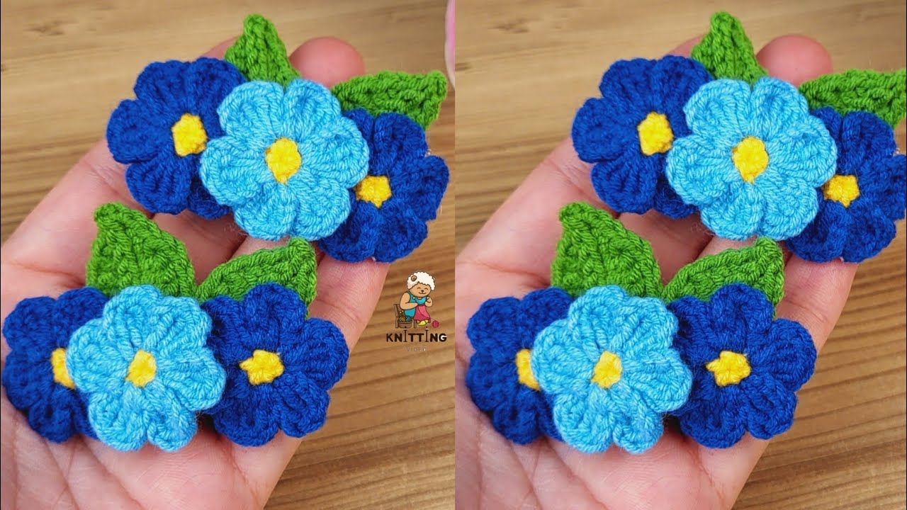 Violet flower crochet hair clip is very easy to make, whether you give it as a gift or buy it.💰