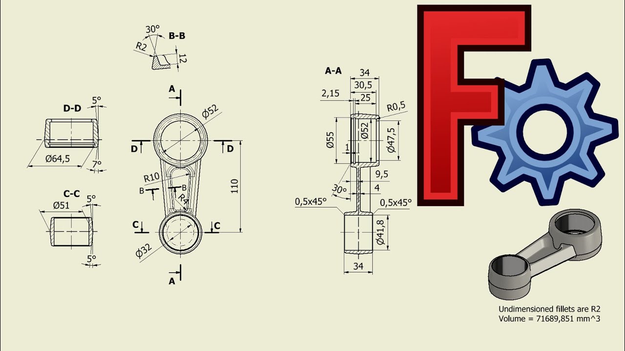 Tutorial FreeCAD - 028 STRONG LEVER