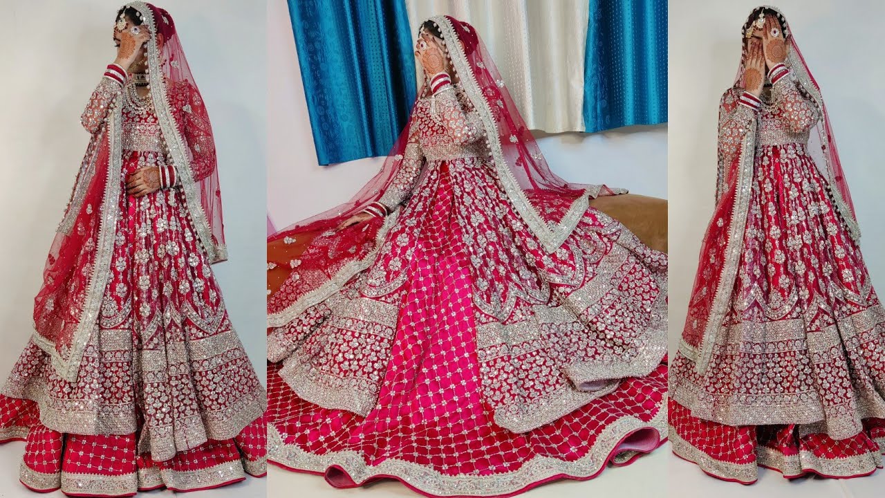 My Wedding lehenga cutting and stitching/DIY lehenga/bridal lehenga /Pakistani bridal lehenga