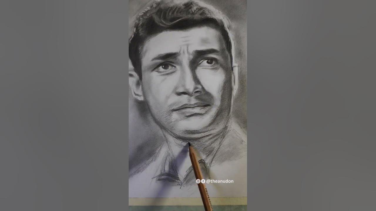 Dev Anand Sketch #youtubeshorts #sketch #art #drawing #creative # ...