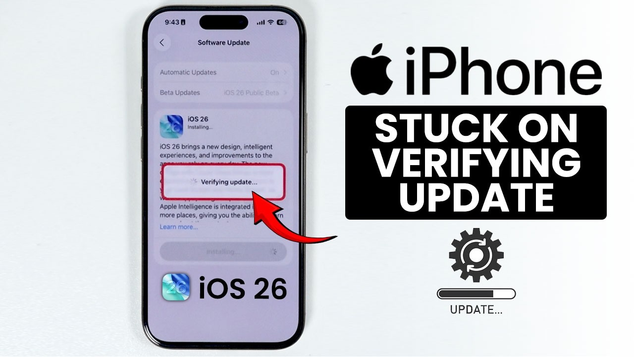 iOS 26 - How to Fix Stuck on Verifying Update in iPhone - YouTube
