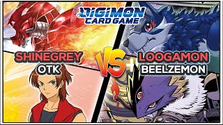 Shinegreymon OTK vs Loogamon ft. Beelzemon • BT22 (Post Ban) Gameplay | DCGO | Digimon TCG