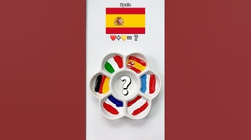 Guess The Final Color🎨09 Flags｜MIxing Color｜Satisfying ｜Relaxing｜Art | Paint Mixing | ASMR Art