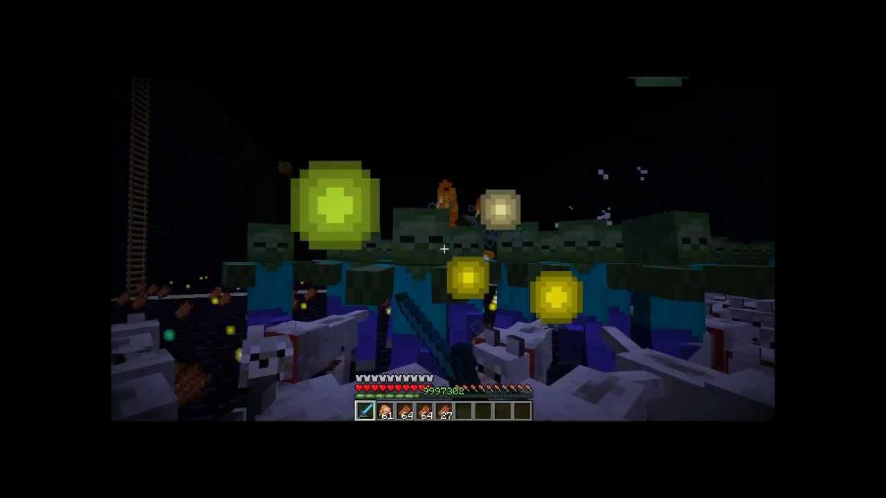 minecraft :40 wolves VS 500 zombies (HD)