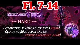 Mystic Tower VEDA HARD Fl. 7 8 9 10 11 12 13 14 || The Alchemist Code