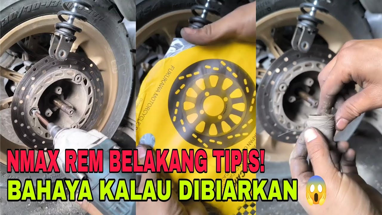 Rem belakang mulai bergetar atau bunyi saat dipakai?Bisa jadi disk brake sudah aus dan wajib diganti
