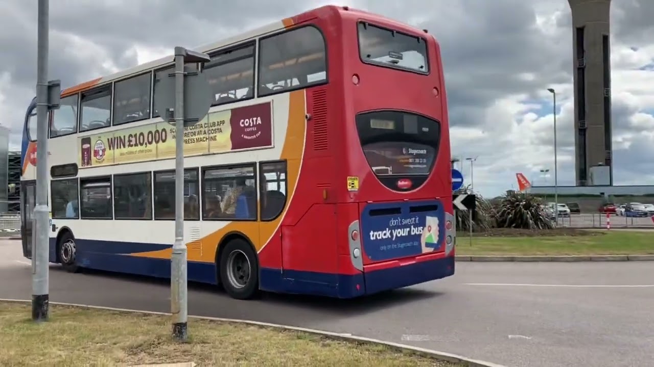 Buses in Luton Airport May 2022