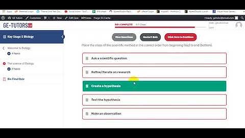 Learndash quiz correct & incorrect result after complete exam