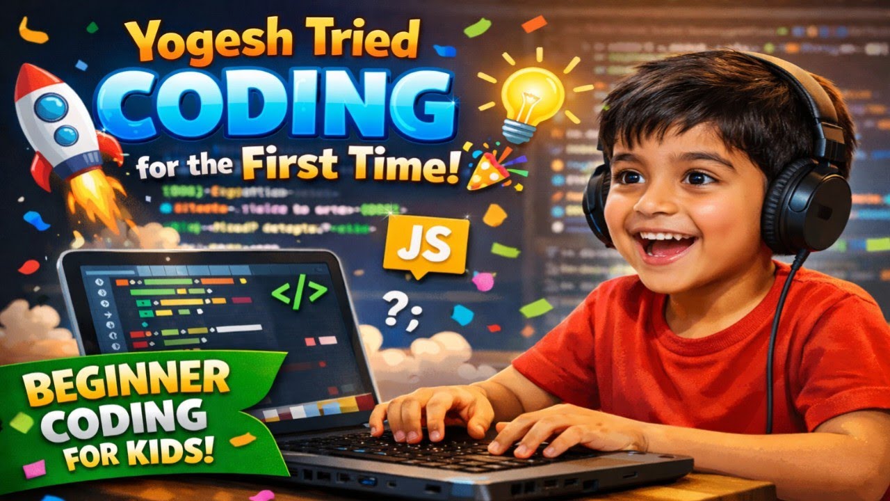 coding wizard - youtube Images High Quality Grahic Today Yogesh Tried Coding for the First Time 🎉 | Beginner Coding for ...
