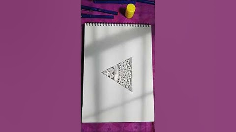 EASY Triangle Mandala Art 🌸👌 | #art #mandala #shorts #mandalaart #trending #sehar  #shortvideo