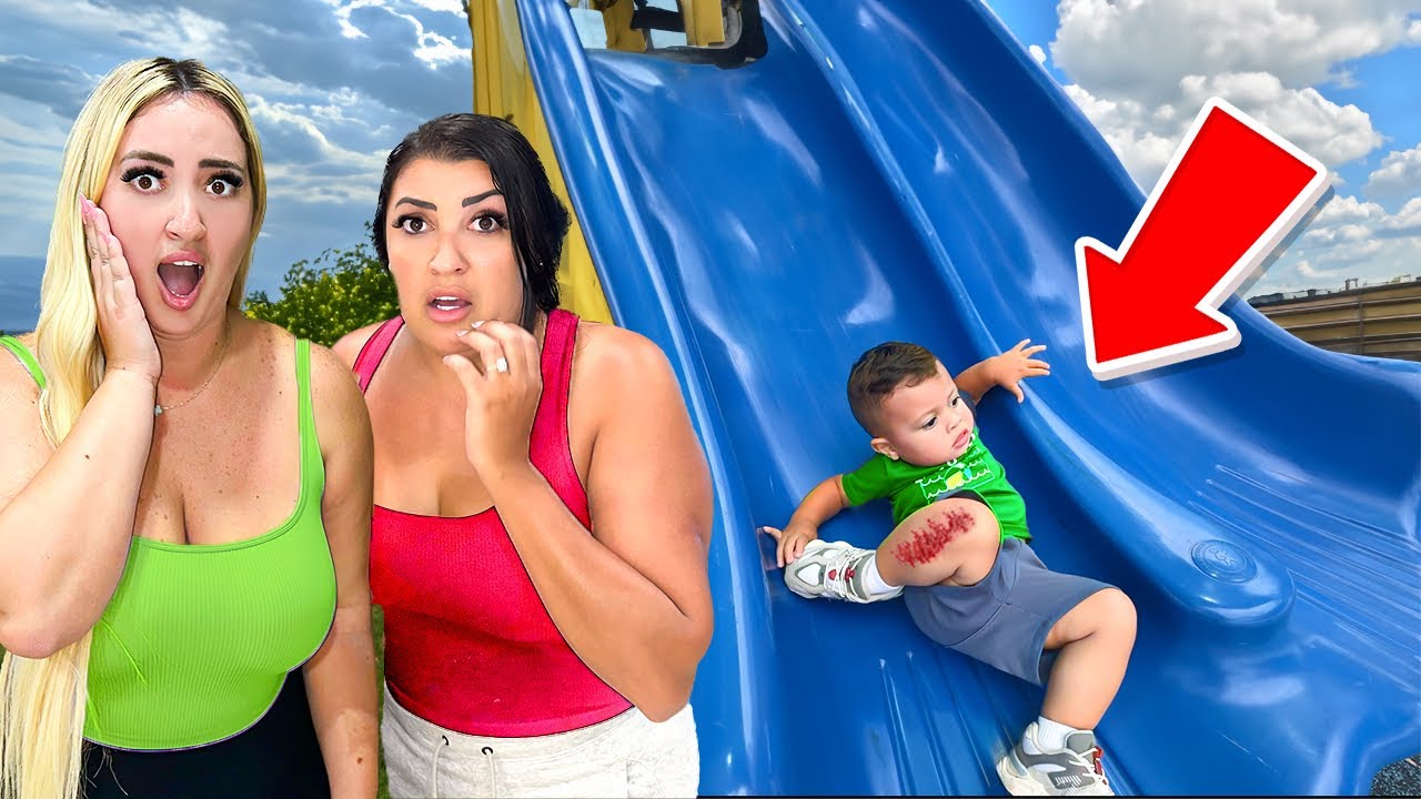 He Got HURT Going Down The Slide...