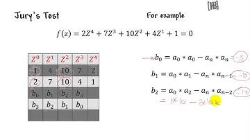 Digital Control - Stability Methods - Jury