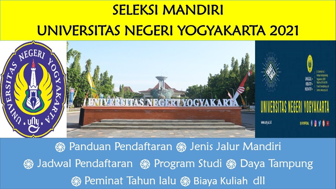 Seleksi Mandiri Universitas Negeri Yogyakarta Uny 2021 
