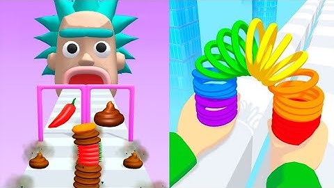 Sandwich Run Pile Ingredients VS Toy Spring - All Levels SpeedRun Gameplay Android iOS Ep1