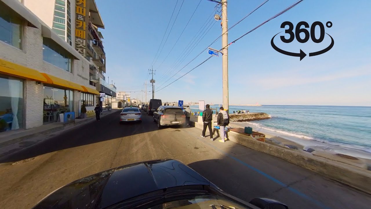 5k 360 video(KOREA DRIVE) - Driving on the Jumunjin Coastal Road | driving 4K | VR 360° Drive