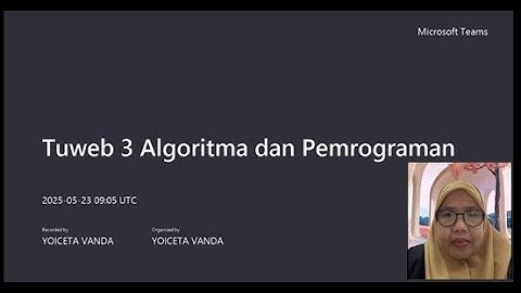 Tuweb 3 Algoritma dan Pemrograman UT 2025
