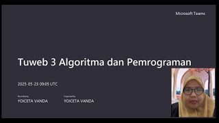 Tuweb 3 Algoritma dan Pemrograman UT 2025