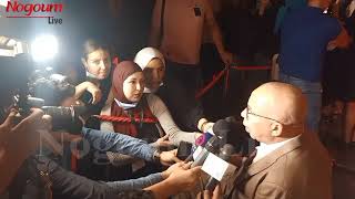 موقف محترم من الصحفيين تجاه شريف الدسوقي وقبلة منه شلبي له أثناء اللقاء