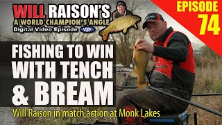 Tench And Bream Winning Match Fishing Action | Will Raison at Monk Lakes