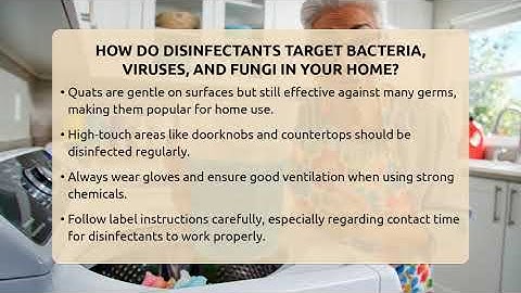 How Do Disinfectants Target Bacteria, Viruses, And Fungi In Your Home? - Homekeeping Handbook