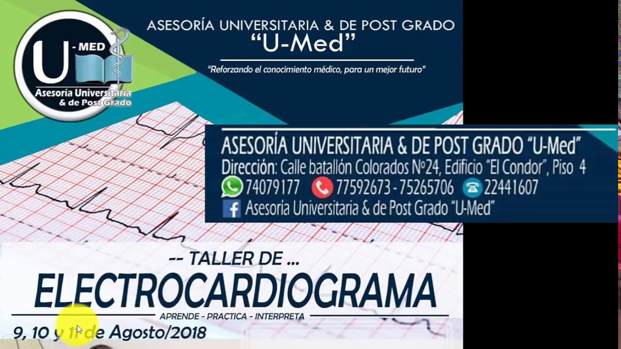 INVITACIÓN..!! Al TALLER DE ECG, LA PAZ - BOLIVIA 2018 estudiantes de medicina siempre