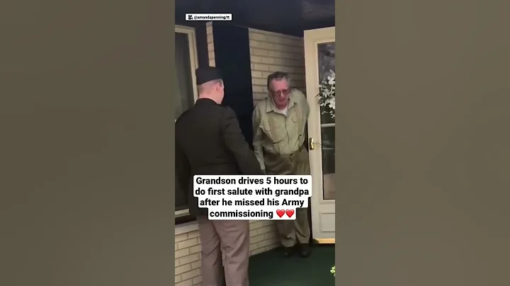 Grandson drives 5 hours to do first salute with grandpa after he missed his Army commissioning ❤️❤️ - DayDayNews