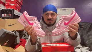 NIKE DUNK LOW 'TRIPLE PINK' UNBOXING + REVIEW!