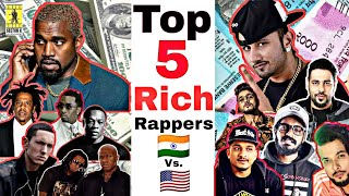 TOP 5 RICH RAPPERS (India vs. USA) | RICH RAPPER of all time India & USA | Know the Culture