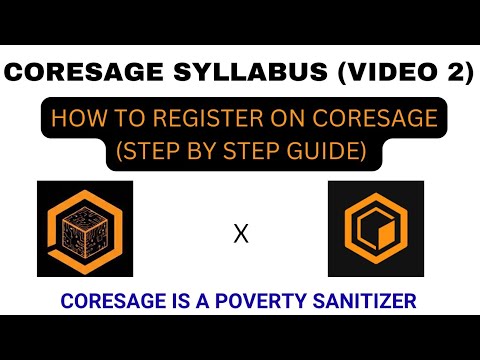 HOW TO REGISTER ON CORESAGE