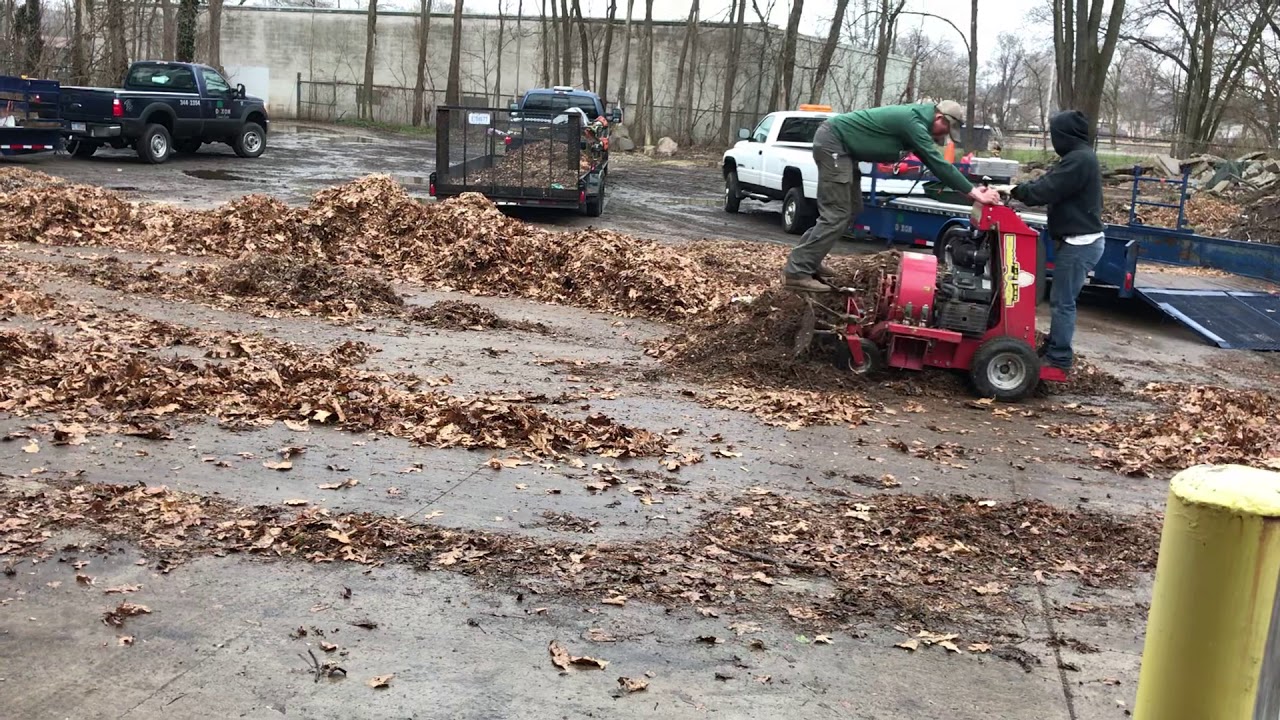 Hurricane blower leaf plow action at the shop YouTube