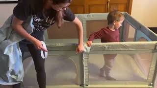 IKARE Baby Playpen Review | Super Soft Breathable Mesh, Side Zipper Design screenshot 5