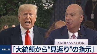 米議会下院 弾劾公聴会　｢大統領から“見返り”の指示」