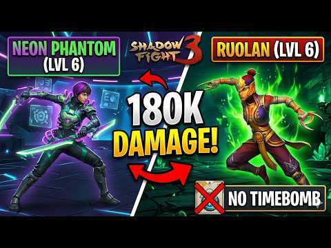 Ruolan (lvl 6) Vs Neon Phantom (lvl 6) | Shadow Fight 3