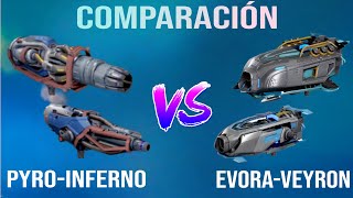 🔥 PYRO & INFERNO VS EVORA & VEYRON | Comparación // War robots test