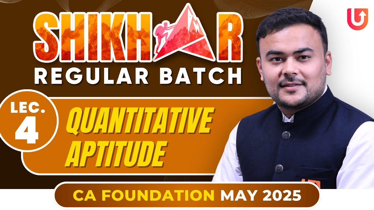 CA Foundation Quantitative Aptitude | CA Foundation May 25 | Regular ...