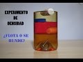 Experimentos de densidad - Torre de liquidos