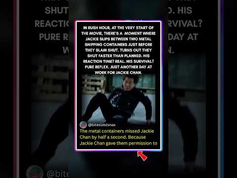 Jackie Chan had a close call in this Rush Hour scene as he performed his own stunts!