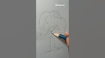 easy tree drawing||how to draw tree #shorts #trending #drawing #artingbook #viral